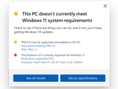 The new PC Health Check (picture source: Microsoft)