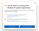 The new PC Health Check (picture source: Microsoft)