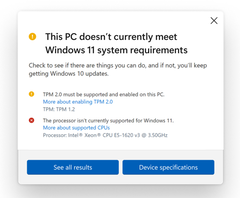 The new PC Health Check (picture source: Microsoft)
