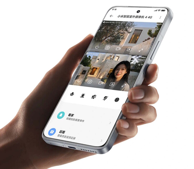 The Xiaomi Smart Outdoor Camera 4 4G Dual-Camera Edition can be controlled via the Xiaomi app. (Image source: Xiaomi)
