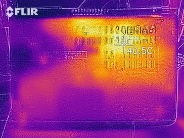 Heat distribution under load - bottom side