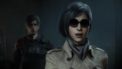 Ada Wong rocks up in the remaster in shades and a trench coat. (Source: Capcom)