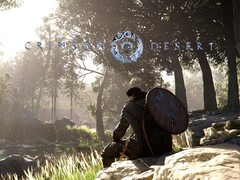 Crimson Desert banner showing Kliff sitting near stream