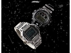 Casio and Joshua Vides give G-Shock watches a striking comic-book makeover. Pictured: DW-5600JV-7 (right) and DW-6900JV-1 (left)