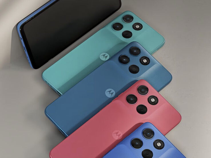 The Moto G57 Power in its four launch colours. (Image source: Motorola)