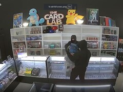 Ring camera footage of the card lab being robbed