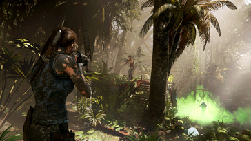 The final installment of the trilogy takes Lara to the Peruvian jungle. (Pictured: A screenshot from Shadow of the Tomb Raider.)
