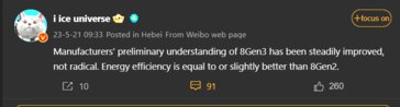 Snapdragon 8 Gen 3 GPU performance uplift (image via Ice Universe on Weibo)