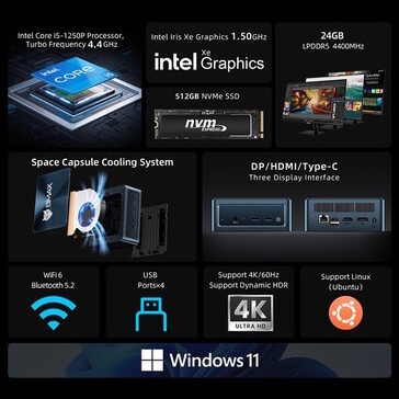 The B9 Plus mini PC has a reasonably sized SSD (Image source: Bmax)