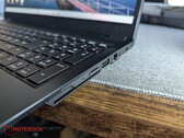 Micro SD Card barely inserted to the reader of the Schenker Connect 15 
