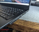 Micro SD Card barely inserted to the reader of the Schenker Connect 15 