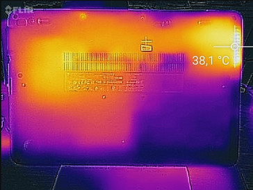 Temperature on the underside (load)