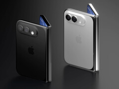 A concept render image of the iPhone Fold in two colours.