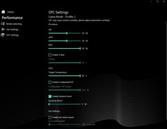 SPC Settings (Game Mode)