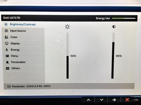 Most modern displays allow you to adjust multiple settings such as the brightness, contrast, and color profile. (Image via personal Dell U2717D monitor)