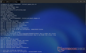 Execute scripts to modify Android partitions with OpenGApps