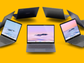 Chromebooks manufactured under Google's new Chromebook Plus initiative have beefier specs than what is usually seen in the ChromeOS world. (Image: Google Chrome, Intel, AMD, and Ryzen logos, w/ edits)