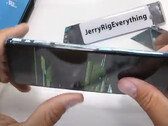 The YouTuber bent and broke the OnePlus Nord’s frame with his bare hands (Image source: JerryRigEverything)