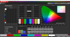 Color space (color mode: Normal, color temperature: Standard, target color space: sRGB)