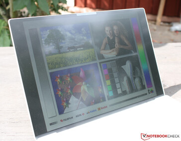 The matte IPS Full HD panel in the sun.