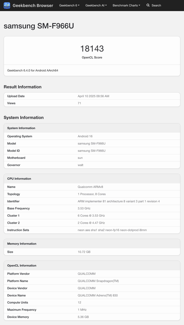 (Image source: Geekbench)