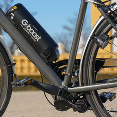 The Gboost e-bike conversion kit has up to 800W power from its V8 motor. (Image source: Gboost)