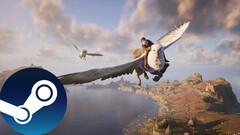 An in-game screenshot from Hogwarts Legacy that shows off the traversal mechanics in the game. (Image Source: Steam - Edited)