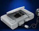 A screengrab of the Lego Ideas Sony PlayStation 1 console with controller