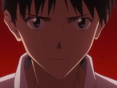 A screengrab of Shinji Ikari from Evangelion 3.01.01 Thrice Upon a Time's trailer