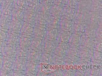 Thick touchscreen overlay causes the subpixels underneath to be blurrier and grainier than on most other tablets and laptops