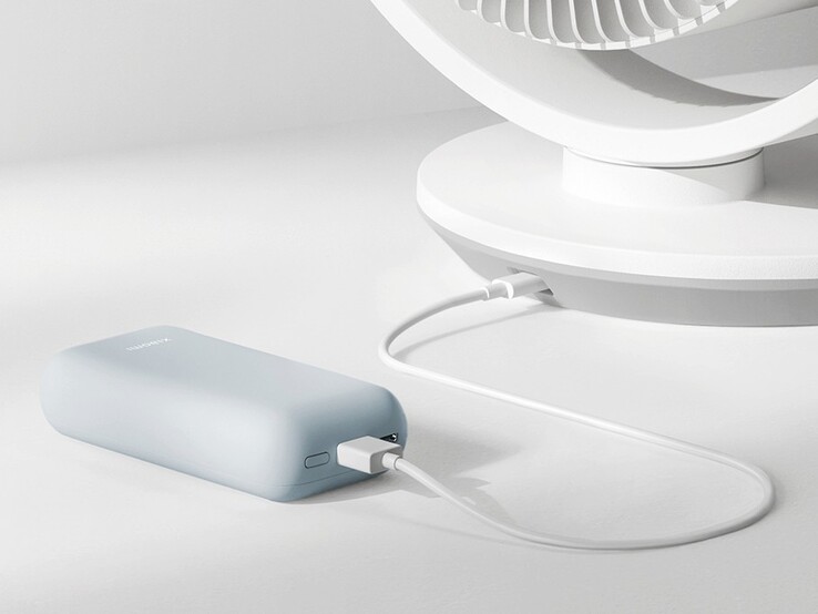 The Xiaomi’s Smart Desktop Air Circulation Fan (pictured) can be powered with a power bank. (Image source: Xiaomi)