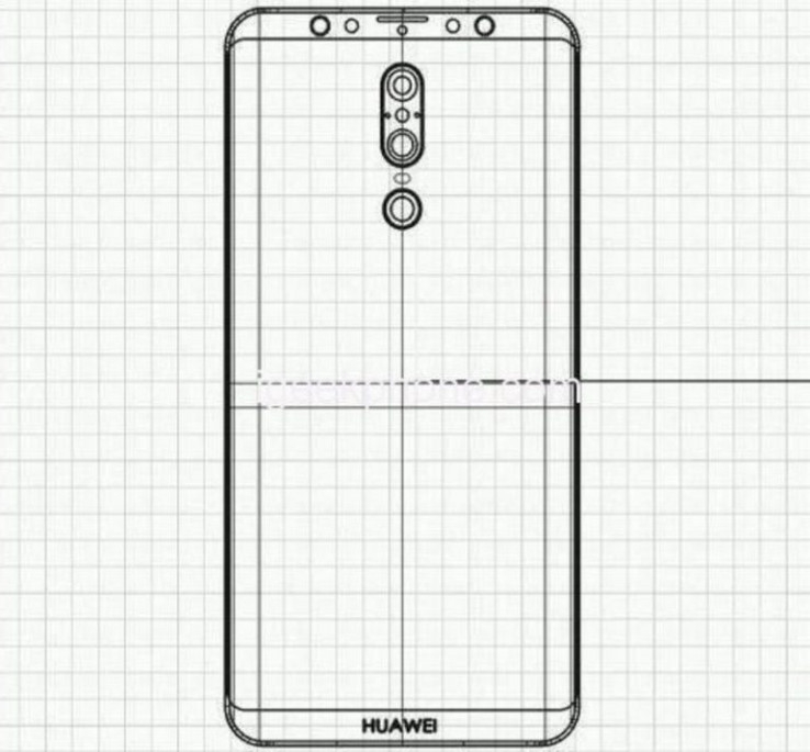 The Huawei Mate 20 could feature a dual-camera setup with an LED flash in between. (Source: MyDrivers)