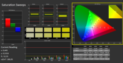 Calman ColorChecker: DCI-P3 - saturation - calibrated