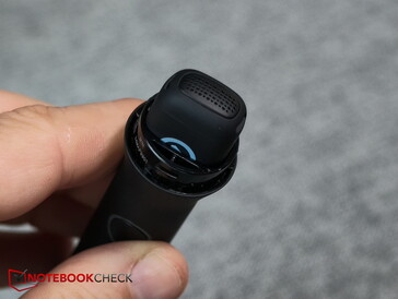 The small mic is inserted