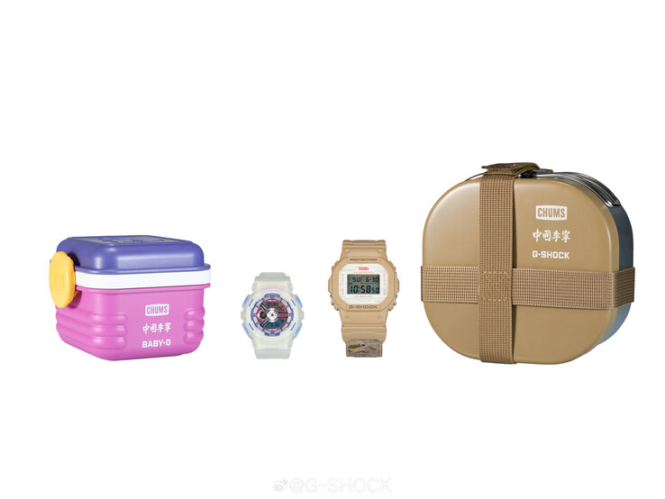 The packaging cases for both new Casio G-Shock and Baby-G watches. (Image source: Weibo)