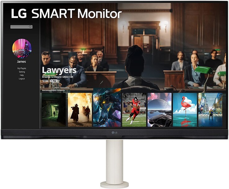The LG Smart Monitor can be used in either landscape...