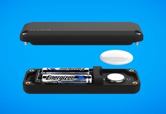 The TimeCapsule supplies an Apple AirTag with power from two AA batteries. (Image source: Elevation Lab)