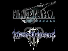 Final Fantasy 7 Remake and Kingdom Hearts logos (Image source: Square Enix, Disney with edits)