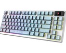 MSI Forge GK600 TKL Wireless Topo Blue edition with layered topographic contours on blue PBT keycaps. (Image source: MSI)