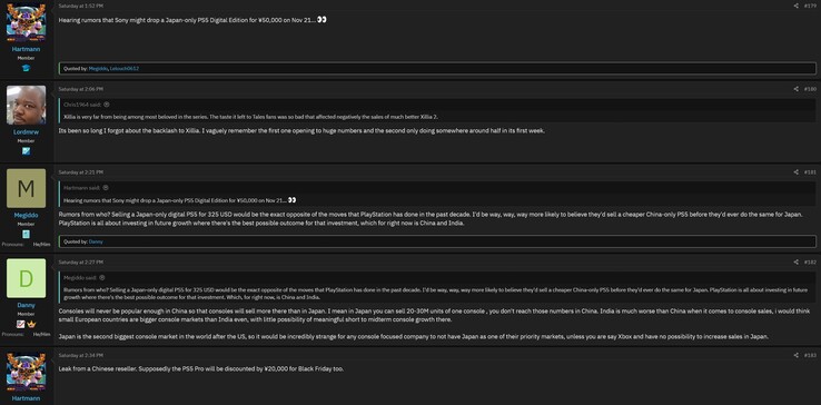 Install Base forums rumor on Japanese region locked PS5 Digital (Image source: screenshot, Install Base forums)