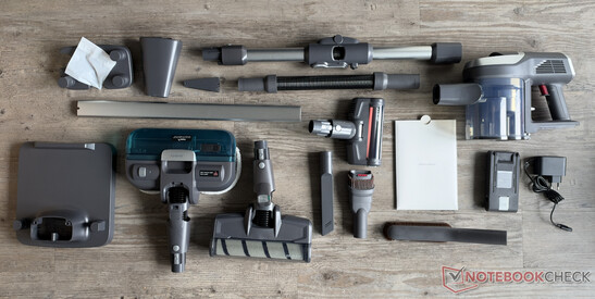 The complete scope of delivery of the Jimmy JV9 Pro Aqua
