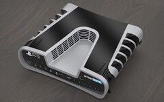 This render based on a PS5 devkit features the now familiar V-shaped design. (Image source: LetsGoDigital)
