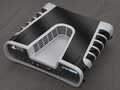 This render based on a PS5 devkit features the now familiar V-shaped design. (Image source: LetsGoDigital)