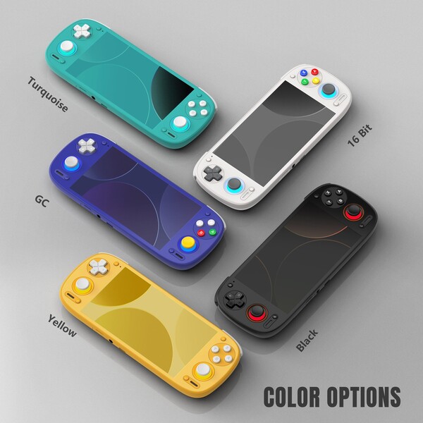 Two of the Retroid Pocket G2's colors have been borrowed from the Nintendo Switch Lite. (Image source: Retroid)