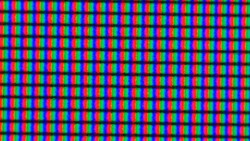 Sub-pixel array behind a matte surface