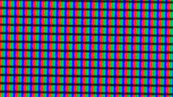 Sub-pixel array behind a matte surface