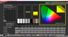 CalMAN ColorChecker (Profile: Native, Target Color Space: P3)