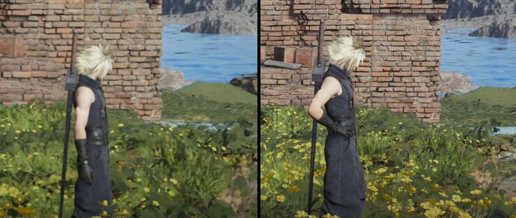 Sony's PS5 vs PS5 Pro in performance mode - a massive difference in quality indeed. (Image source: Digital Foundry via YouTube)