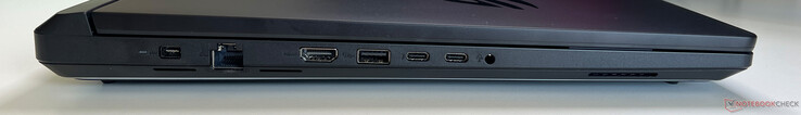 Left: power supply, Gigabit Ethernet, HDMI 2.1, USB-A 3.2 Gen 2 (10 Gbit/s), 3.5-mm audio