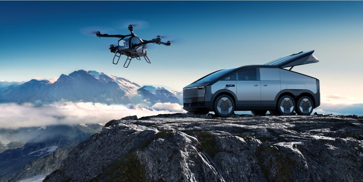 XPeng's modular flying car with its long-range Land Aircraft Carrier vehicle
